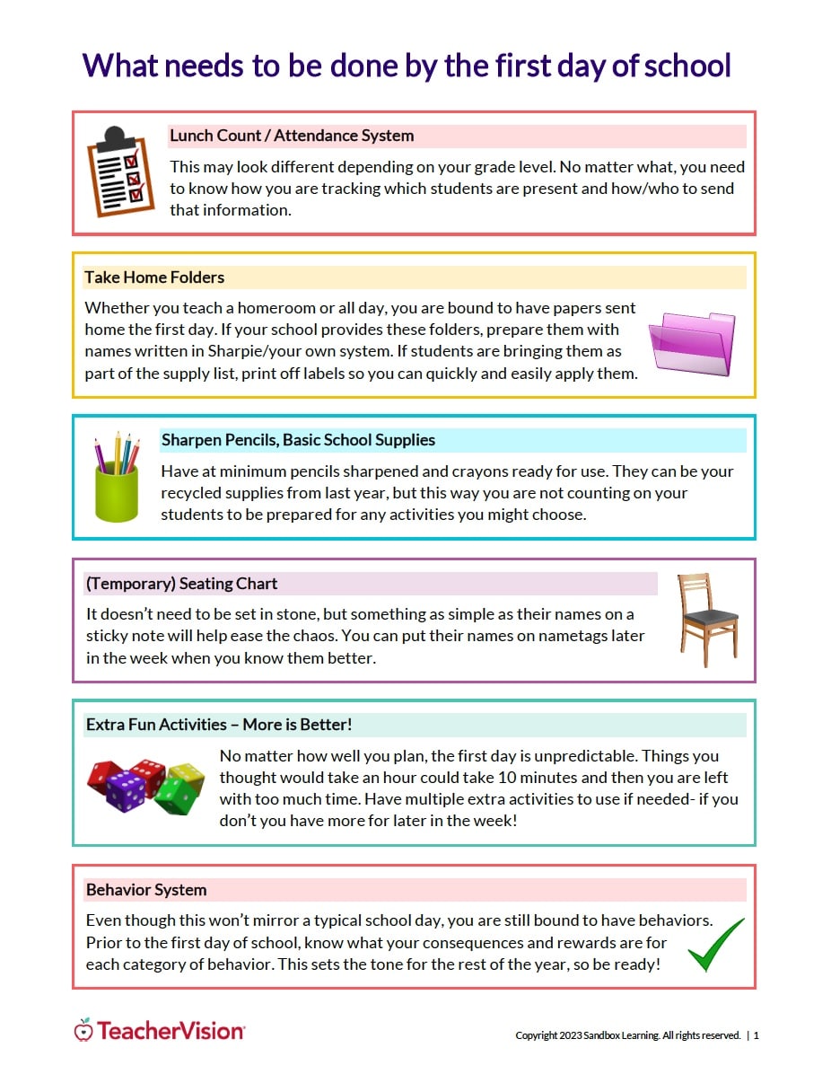 Back to School Checklist